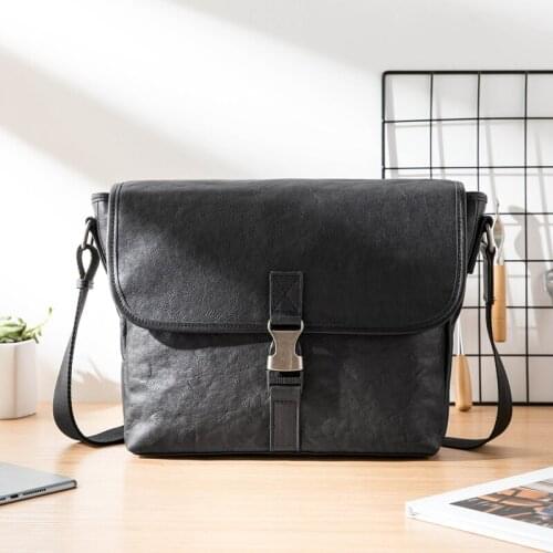 2021 new leather messenger bag mens bag function tide brand shoulder bag tooling bag soft black leather messenger bag