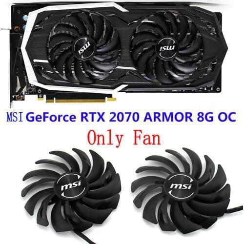 New Original Graphics Video card fan for MSI GeForce RTX 2070 ARMOR 8G OC PLD10010B12HH DC12V 0.40A 4 Lines