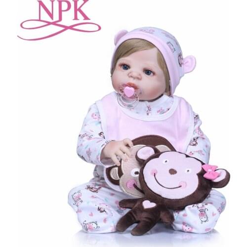 NPK Reborn Bebe Alive Bonecas Handmade Lifelike Reborn Baby Doll Full Body Vinyl Silicone with Pacifier Gift Toys for Girl