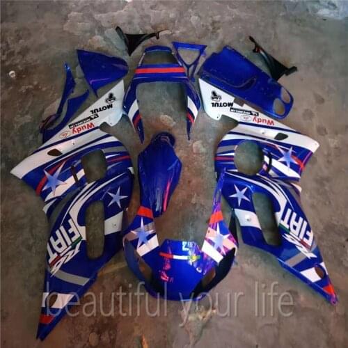 YZF R6 98-02 white blue HOT fairings for YZF R6 1998 1999 2000 2001 2002 fairings kit body repair partsBBF