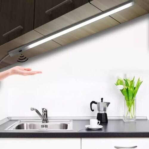 5V USB Powered Smart LED Lights Kitchen Light Hand Sweep Sensor Lamp High Brightness Backlight Bedroom Cabinet Wardrobes Closet