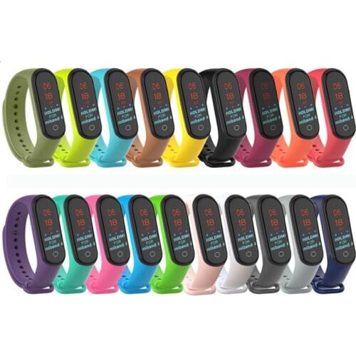 Fashion For Xiaomi Mi Band 4 / 3 Replacement Strap Sport Silicone Strap Wristband Bracelet Colorful Miband 3 4 Replacement Strap