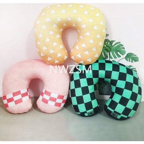 Demon Slayer periphery U-shaped pillow Kamado Nezuko neck pillowKamado Tanjirou stuffed toys