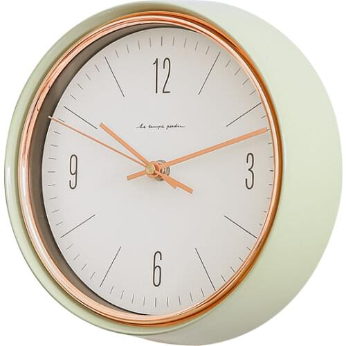 Vintage Wall Clock Home Silent 3d Korea Desk Clock Retro Olive Green Wall Watch Clocks Decorative Horloge Mural Home Decor SC633