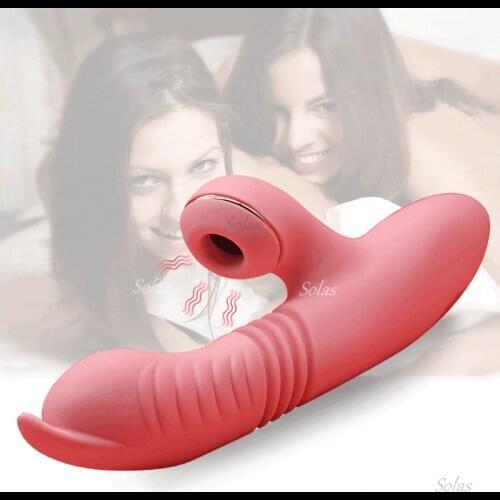 Telescopic Function Female Vibrator Sex Toy Heated Female Masturbator Sucking Vibrating Dildo Vagina Massage Adult Product for18