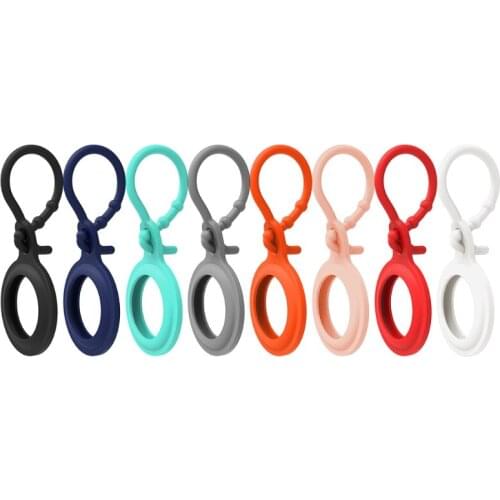 Liquid Silicone Case For AirTags Shockproof Anti-Fall Protective Cover with Key Ring for Airtag Accessories Case Shell