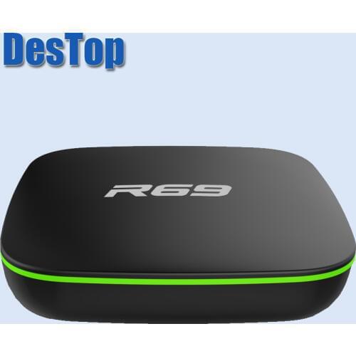 10PCS/LOT R69 Android 7.1 TV Box DDRIII 1GB+8GB allwinner H3 Quad-Core(1.5GHZ) Wifi 802.11 b/g /n Media Player pk T6 2017
