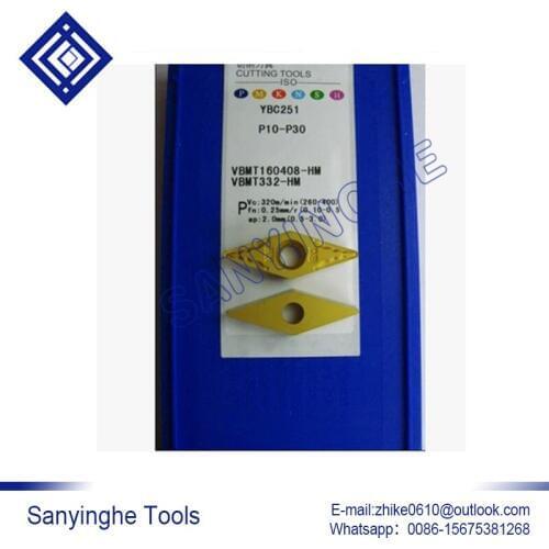 Free shipping high quality sanyinghe 10pcs/lots YBC251 VBMT160408-HM cnc carbide turning inserts
