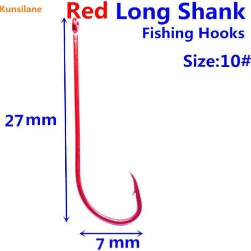 100pcs 10# High Carbon Steel Long Shank Baitholder Fishing Hooks 92611 Chemically Sharpened with Free Shipping offset fishhooks