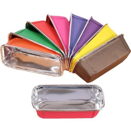 100Pcs/set Rectangle Cake Cup Muffin Cupcake Cups Bread Box Forms Liner Baking Tray Case for Party Wedding Cake Decorating Tools