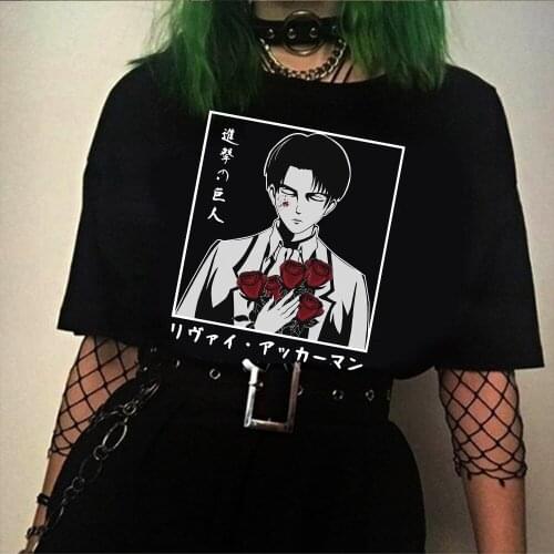 2021 Japanese Anime Attack on Titan T Shirt Men Cool Casual Tshirt Graphic Hip Hop Top Harajuku Tees Male