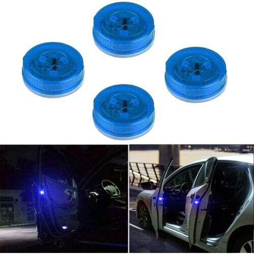 4PCS Universal Wireless Door LED Warning Lights, Safety Lights, Strobe Lights To Prevent Rear-end Collision Accidents