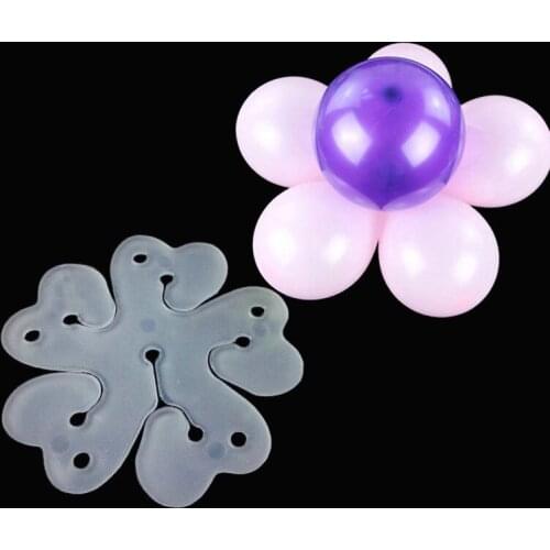 5/10pcs Plum Modelling Balloon Clip Birthday Party Wedding Decoration Fixed Balloons Holder Accessories Single Layer 6in1 Clamp