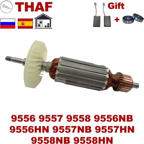 AC220V-240V Armature Rotor Anchor Replacement for MAKITA Angle Grinder 9556 9557 9558 9556NB 9556HN 9557NB 9557HN 9558NB 9558HN