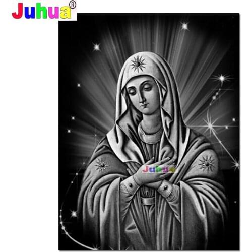 5D DIY Diamond Painting Famous Virgin Icon Diamond Embroidery Seven Sorrows of Mary Full Square Round Drill Mosaic Home Decor