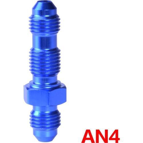 AN4 4AN Stright Flare Bulkhead Male Fitting Apapters Black/Red/Blue