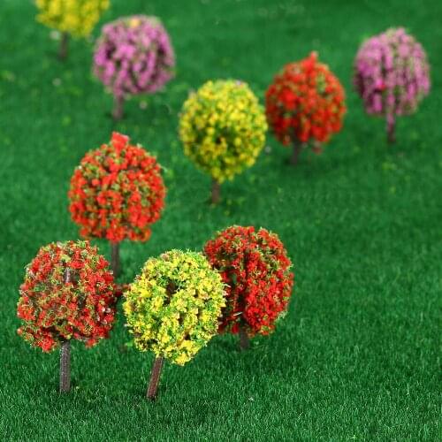 Architecture Building Trees Miniature Tree Railway Train Layout 3.5cm Ball-shaped Tree Scenery for Garden Decoration