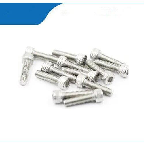 Free shipping 100PCS DIN912 M3*14 304 stainless steel hex hexagon socket cap head screw with high quality and fast speed