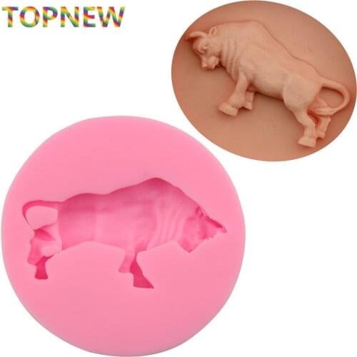 Bull 3D silicone cake mold Chocolate fondant cake mold jelly pudding 2196