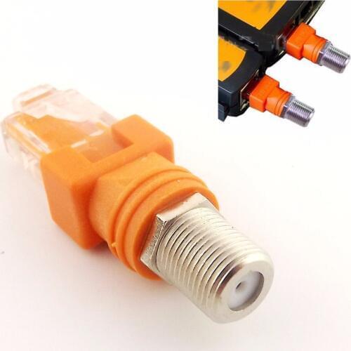 1pcs F Female to RJ45 Male Coaxial Coax Barrel Coupler Adapter RJ45 to RF Connector