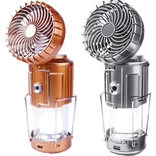 Electric Solar Fan Lantern Camping Light Portable Stretching Switch Camping Flashlight Lamp For Outdoor Hiking Fishing Light