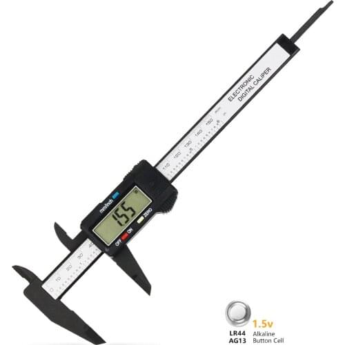 0-150mm Electronic LCD Digital Caliper 6 Inch Carbon Fiber Vernier Caliper Gauge Micrometer Measuring Tool Digital Ruler