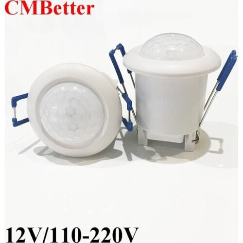 Mini Infrared motion sensor switch 12V/AC110V-240V Adjustable Security Ceiling Led Strip Lamp Light Infrared Sensor Switch