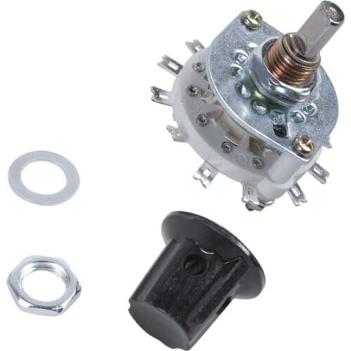 Plastic Knob 2P5T 2 Poles 5 Position Band Channel Rotary Switch