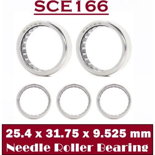 SCE166 Bearing 25.4*31.75*9.525 mm ( 5 PCS ) Drawn Cup needle Roller Bearings B166 BA166Z SCE 166 Bearing