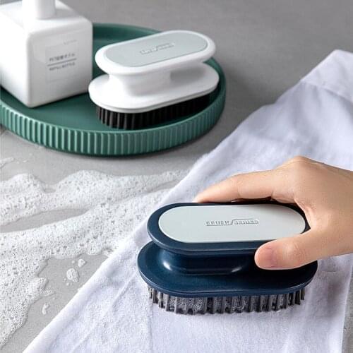 Handle Laundry Brush Multifunctional Soft Shoe Brush Household Simple Clothes Shoes Cleaning Brush Flocking Brush
