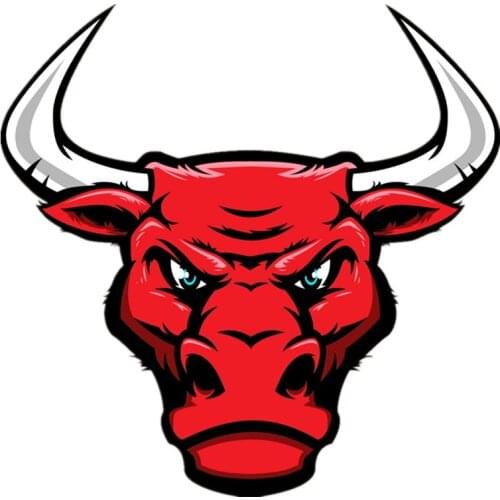 S40443# Various Sizes PVC Decal Bull Head Car Sticker Waterproof on Bumper Rear Window Laptop Refrigerator Toilet