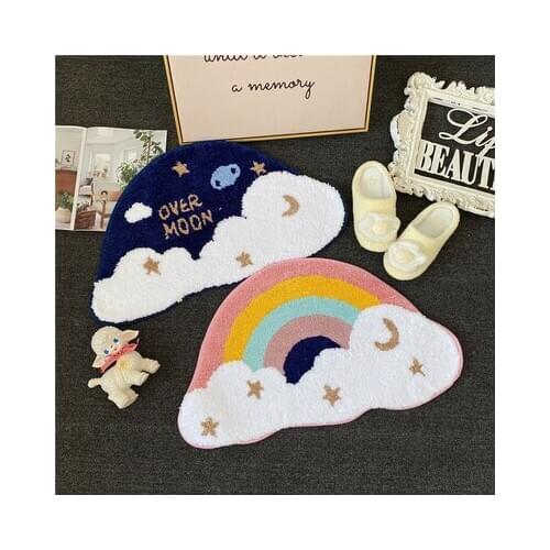 Morden Starry Sky Household Carpet Bathroom Thick Non-Slip Cute Cartoon Decorative Mat