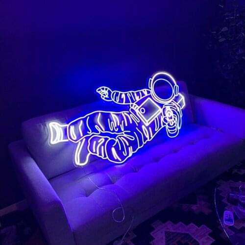 "Astronaut Cosmonaut" Neon Sign Custom Neon Light Sign Led Custom Pink Light Neon Home Room Wall Decoration Ins shop decor