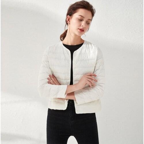 Ultra Light White Duck Down Jacket Women 2019 Winter Autumn Slim Short Coat Female Puffer Jacket Plus Size 4XL chaqueta mujer