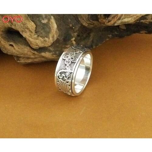 100% S925 Silver Pisces Peach Rotating Ring