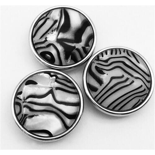 Leopard print snap button jewelry for bracelet (fit 18mm 20mm snap) MY2078