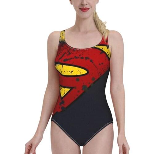 Womens One Piece Swimsuit Super Hero Swimwear 2021 Sexy Trendy Teen Girls Ladies Bathing Suits