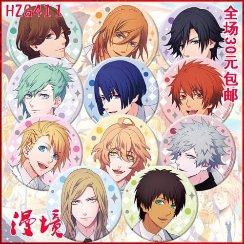1pc UTA NO PRINCE SAMA Kurusu Syo Ittoki Otoya 58mm Round Pins Brooch Broche