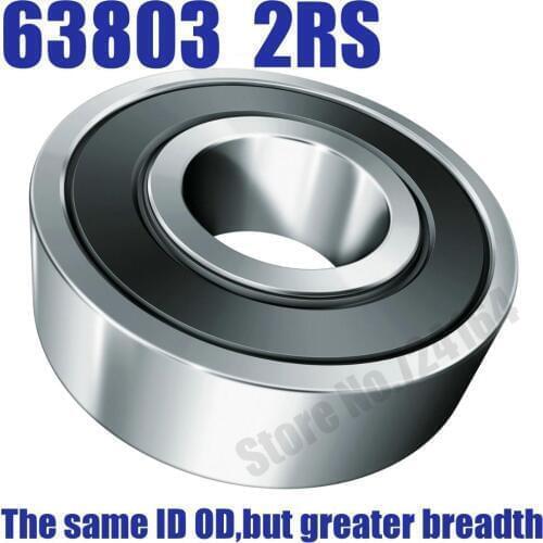 10PCS ABEC-5 Excavator bearing 63803 2RS 63803-2RS 17*26*7mm 17X26X7mm Double Shielded Deep Ball Bearings Large breadth