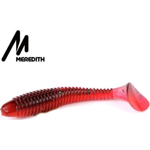 Meredith 10pcs 6.5cm Tube Soft Bait with Long Tail for Fishing Lure SwimBaits Swing Impact for Any Fishing Rigs Free shipping