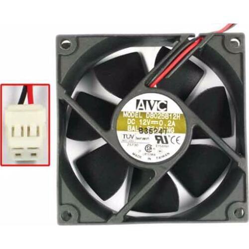 AVC D8025B12H DC 12V 0.2A 80x80x25mm 2-wire Server Cooling Fan