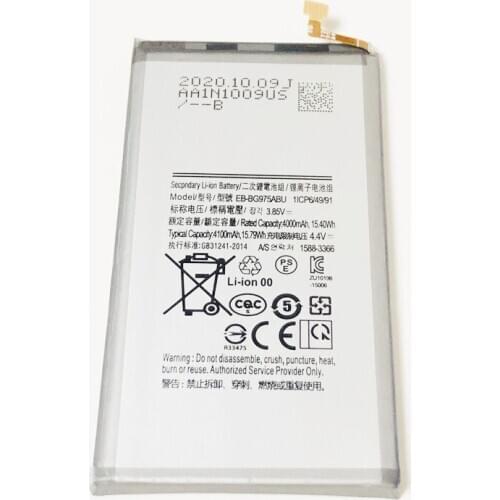 3.85V 4100mAh EB-BG975ABU For Samsung Galaxy S10 Plus G975F G975W G975D G975N G975X G975U G975J G975U1 G9750 G9758 Battery