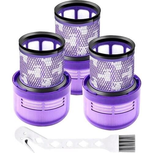 3 Pcs Replacement Filters for Dyson V11 Cyclone Animal Absolute Total Clean Cordless Vacuum Cleaner with Cleaning Brush