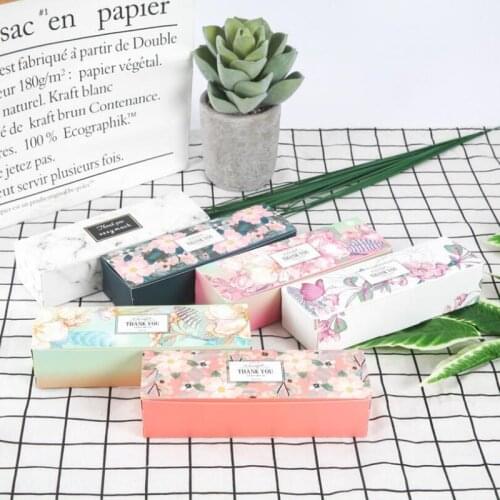 AVEBIEN 20pcs Creative Floral Chocolate Chip Cookie Box Wedding Decoration Wedding Favors and Gift Box Decoration Craft DIY Hot