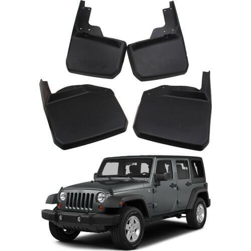 4pcs Mud Flaps Front & Rear Mudguard For Jeep Wrangler JK 2007 2008 2009 2010 2011 2012 2013 2014 2015 2016 Splash Guard Fenders