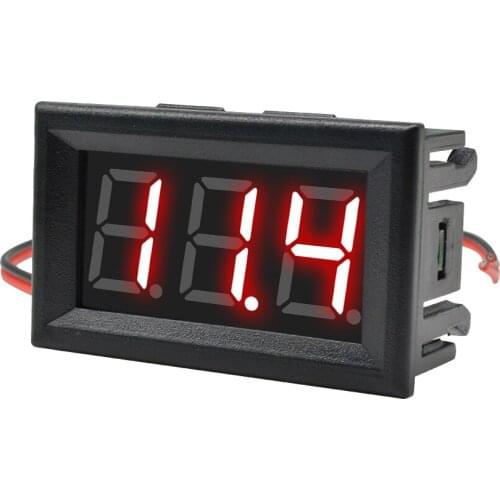AC 70V-500V 0.56'' LED Digital Voltmeter Voltage Meter 2 Wires Motorcycle Car Volt Tester Battery Capacity Indicator 110V 220V