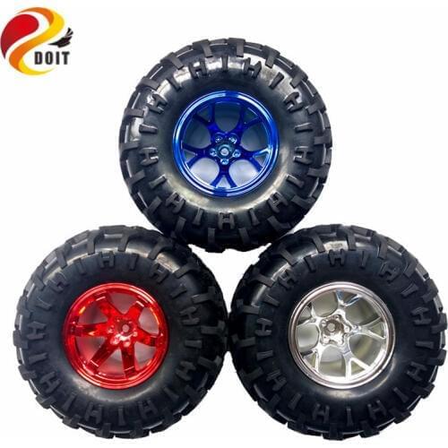 DOIT 2PCS/pack 130mm Rubber Wheel Plastic Wheel Smart Car Wheel Robot Tyre Smart Tire Car Chassis Accessory DIY RC Toy