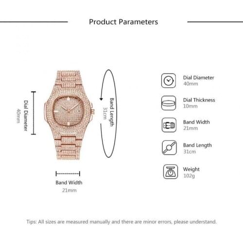 Gypsophila full diamond alloy steel belt quartz watch simple trend ladies watch