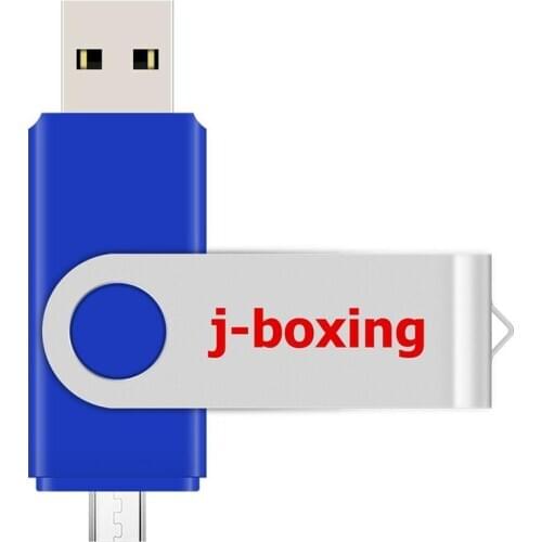 J-boxing OTG USB Flash 16GB Pendrive Dual Port 16 gb Memory Card Micro USB Flash Drive for Android Samsung Huawei LG Tablet Blue