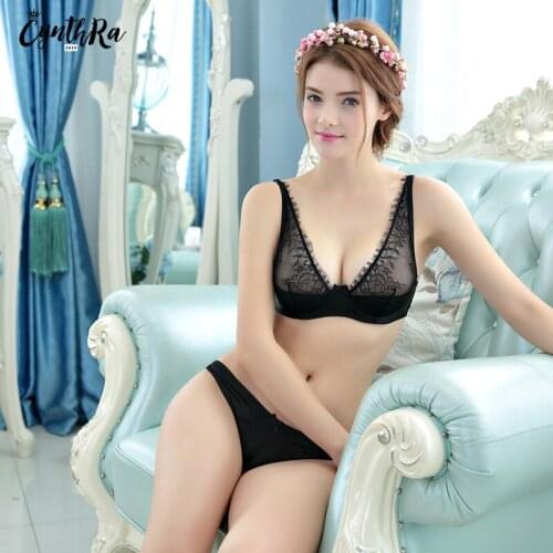 CYNTHRA Bra Set Sexy Autumn Womens Lace Cotton Ultra-Thin Large Size Ladies Underwear Breathable Soft Seamless Lingerie Sets
